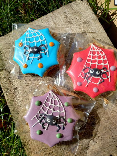 Halloweenowy zestaw smaczków KONIEczyna - trzy pajączki