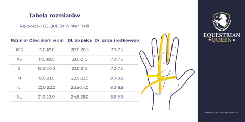 Rękawiczki jeździeckie zimowe START Winter gloves EQ.QUEEN Traill