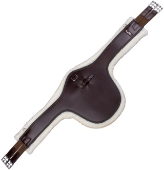 Popręg skórzany Kentaur "Toulon" z syntetycznym futrem