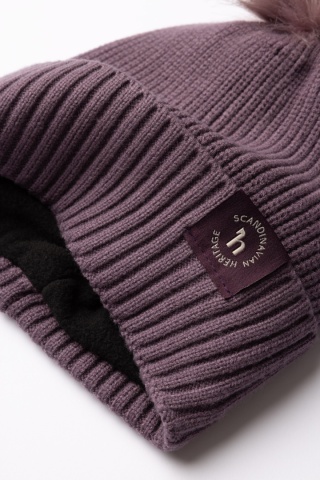 Czapka dziecięca Horze Noa z dzianiny z odpinanym pomponem