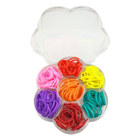 Gumki York do grzywy - pudełko w kształcie kwiatka