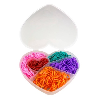 Gumki York do grzywy - pudełko w kształcie serca