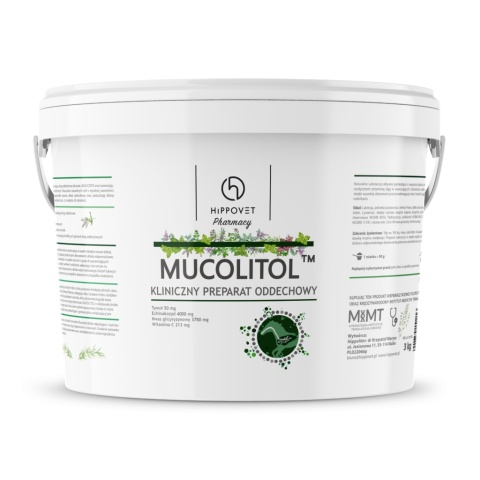 Kliniczny preparat wspierający drogi oddechowe(RAO/COPD) Hippovet Mucolitol - 3kg